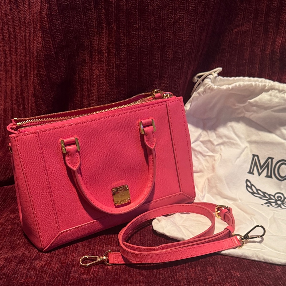 MCM Vibrant Pink Satchel
